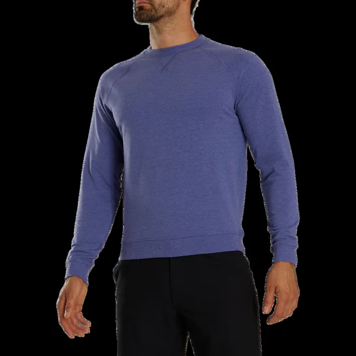 FootJoy Base MidLayers Men French Terry Crewneck Plum Tweed FootJoy Base MidLayers Men French Terry Crewneck Plum Tweed