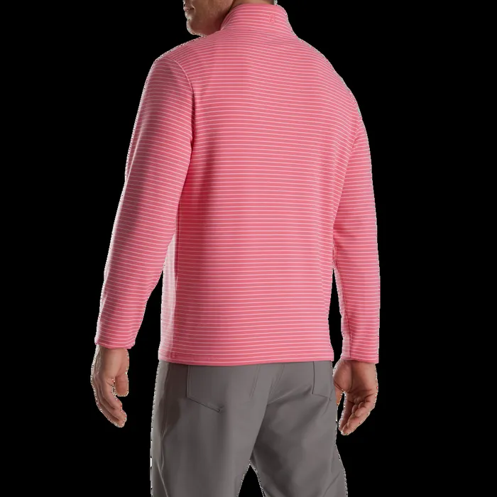 FootJoy Base MidLayers Men French Terry QuarterZip Watermelon White