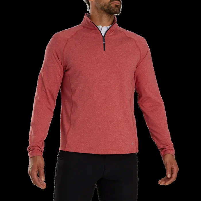 FootJoy Base MidLayers Men ThermoSeries Heather Brushed Back MidLayer Dark Red