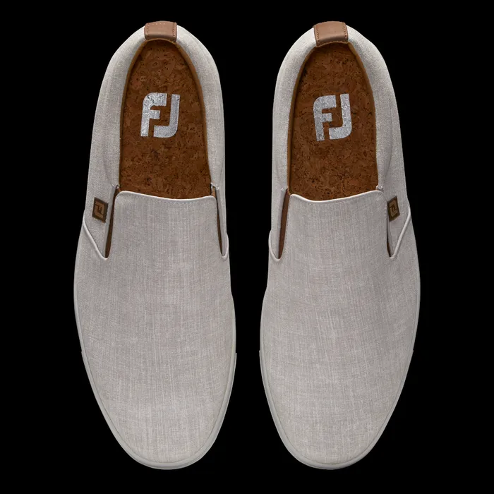 FootJoy OffCourse Men Club Casual SlipOn White Silver FootJoy OffCourse Men Club Casual SlipOn White Silver