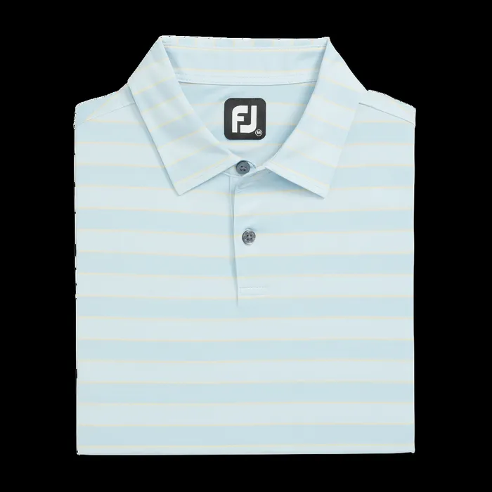 FootJoy Shirts Men Tonal Stripe Lisle Lake Blue Sunset