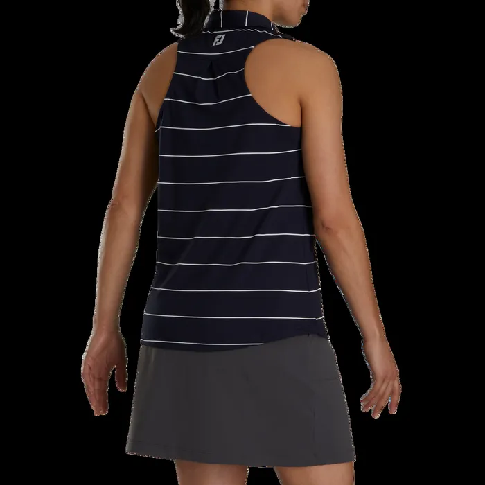 FootJoy Shirts Women Racerback Pinstripe Tank Navy White FootJoy Shirts Women Racerback Pinstripe Tank Navy White