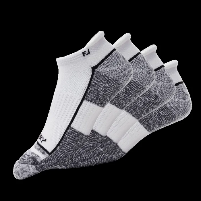 FootJoy Socks Men ProDry Roll Tab 2Pack White Grey