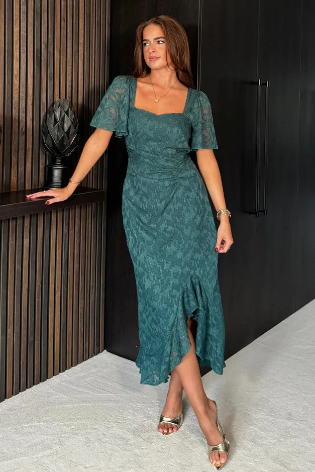 Girl In Mind Bodycon Dresses Heidi Floral Burnout Ruched Midi Dress Green 8211 Women Girl In Mind Bodycon Dresses Heidi Floral Burnout Ruched Midi Dress Green 8211 Women