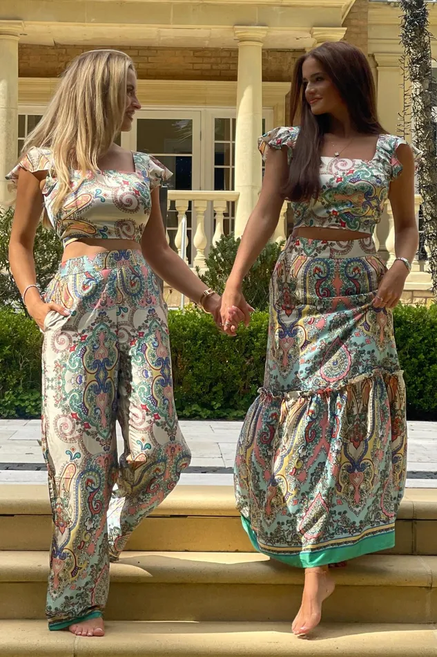 Girl In Mind CoOrds Blossom Paisley Print Top 8211 Women