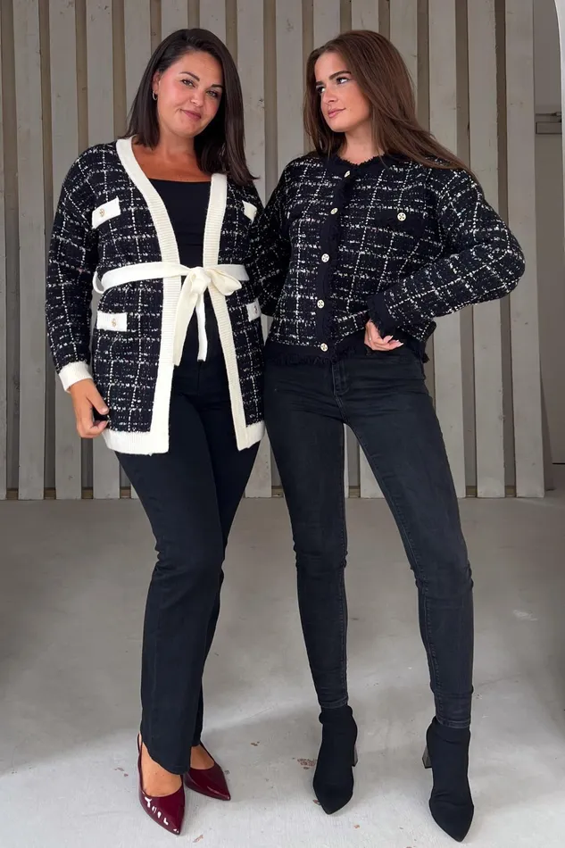 Girl In Mind Jackets Zya Black Knit Gold Button Jacket 8211 Women