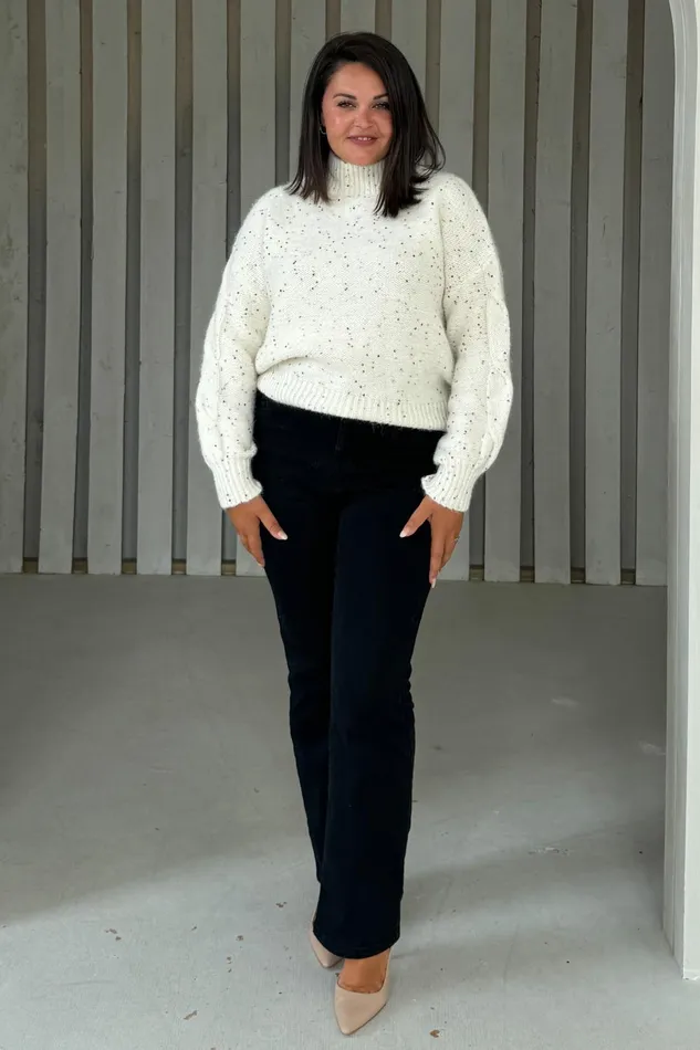 Girl In Mind Knitwear Sonya Cream Speckled Sequin Knit Jumper 8211 Women Girl In Mind Knitwear Sonya Cream Speckled Sequin Knit Jumper 8211 Women