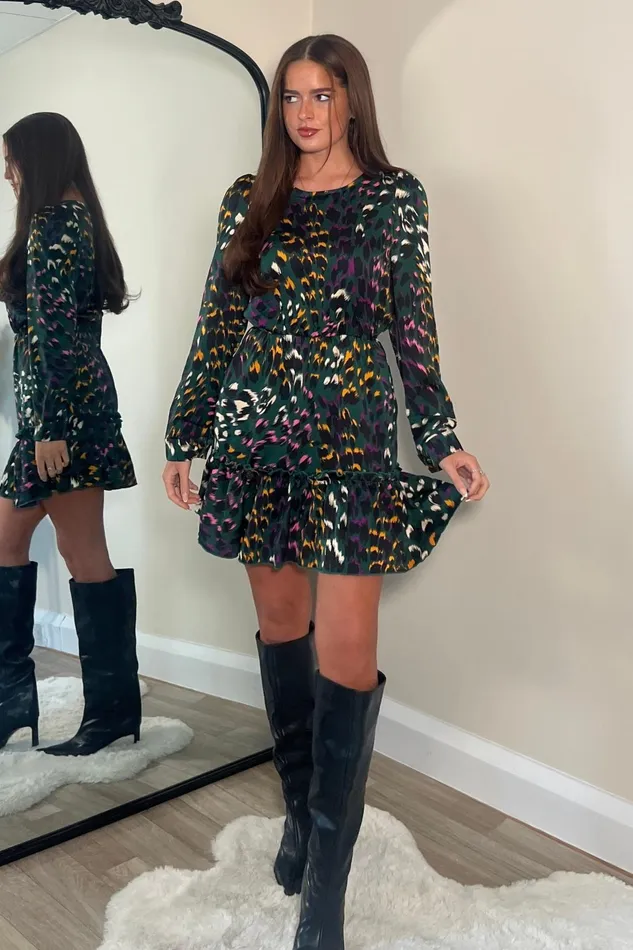 Girl In Mind Mini Dresses Kehlani Long Sleeve Smock Mini Dress Green 8211 Women Girl In Mind Mini Dresses Kehlani Long Sleeve Smock Mini Dress Green 8211 Women
