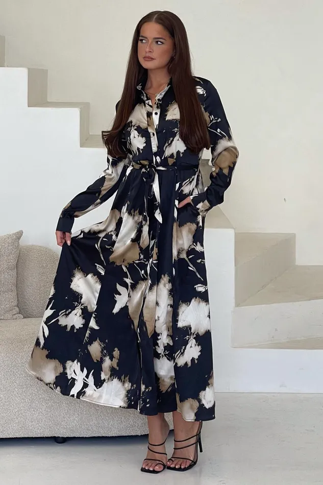 Girl In Mind Shirt Dresses Brielle Black Abstract Print Shirt Dress 8211 Women Girl In Mind Shirt Dresses Brielle Black Abstract Print Shirt Dress 8211 Women