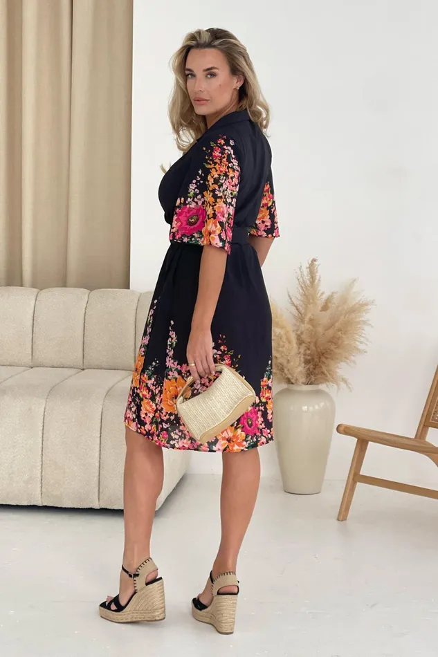 Girl In Mind Shirt Dresses Karen Boarder Print Mini Shirt Dress 8211 Women