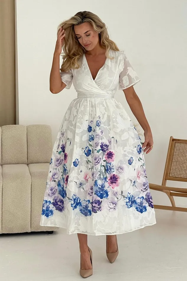 Girl In Mind Skater Dresses Lucy Printed Burnout Midi Dress 8211 Women