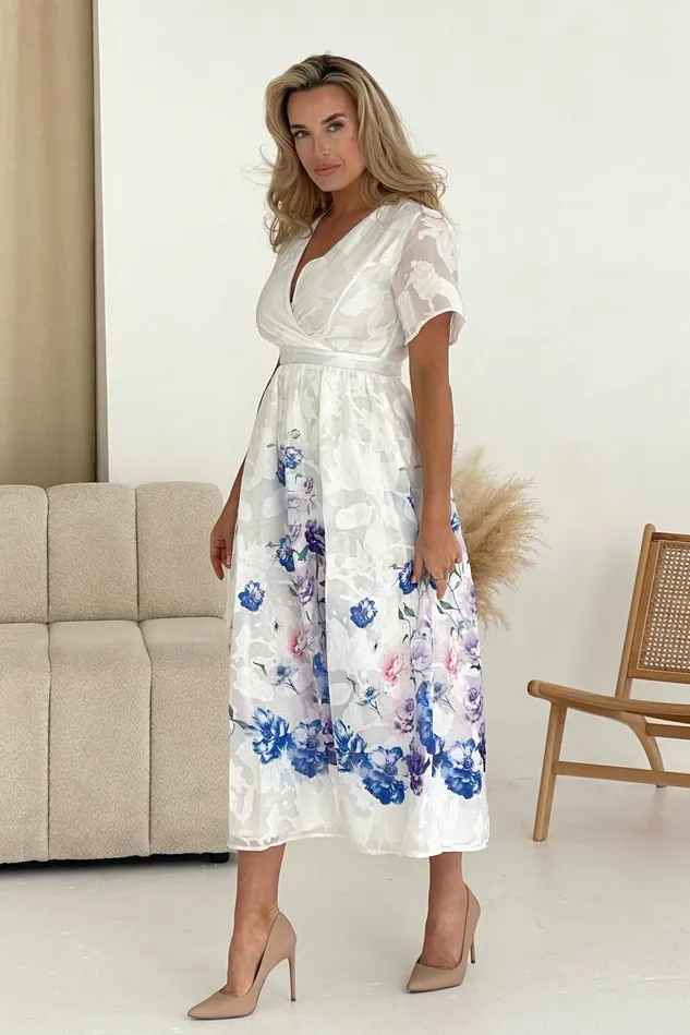 Girl In Mind Skater Dresses Lucy Printed Burnout Midi Dress 8211 Women
