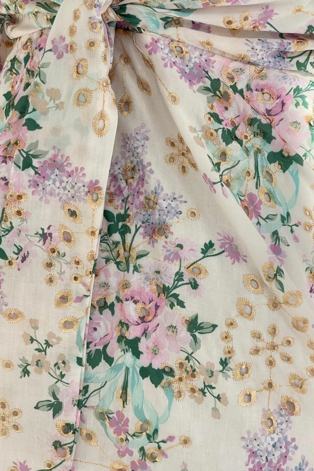 Girl In Mind Wrap Dresses Jemima Wrap Detail Mini Broidery Print 8211 Women