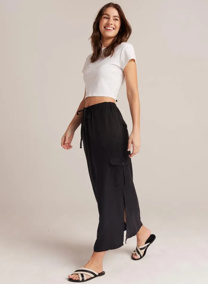 Goldie Bellow Pocket Cargo Skirt 8211 Black Women Bella Dahl Skirts