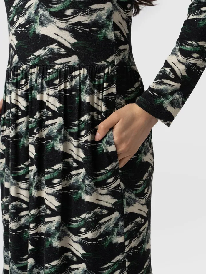 Greenwich Dress Long Sleeve 8211 Regent Swirl Regent Swirl Women Saint And Sofia Dresses