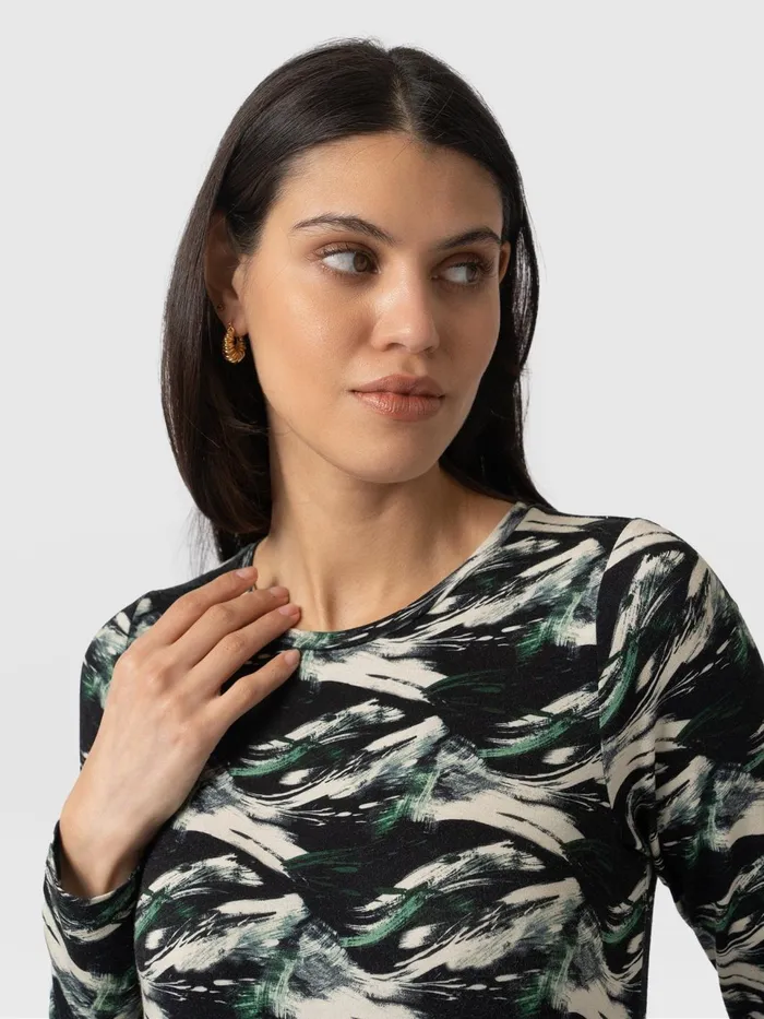 Greenwich Dress Long Sleeve 8211 Regent Swirl Regent Swirl Women Saint And Sofia Dresses