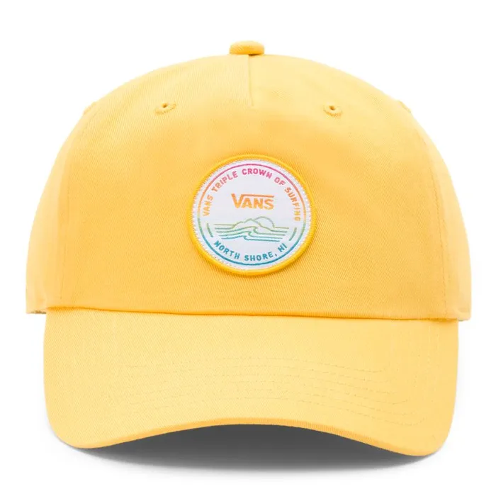 Hats and Beanies Women Vans 2020 VTCS Logo Courtside Hat Lemon Chrome