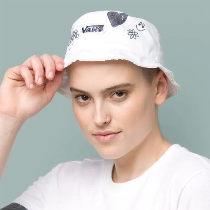 Hats and Beanies Women Vans DIY Bucket Hat White Hats and Beanies Women Vans DIY Bucket Hat White