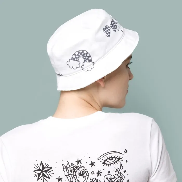 Hats and Beanies Women Vans DIY Bucket Hat White Hats and Beanies Women Vans DIY Bucket Hat White
