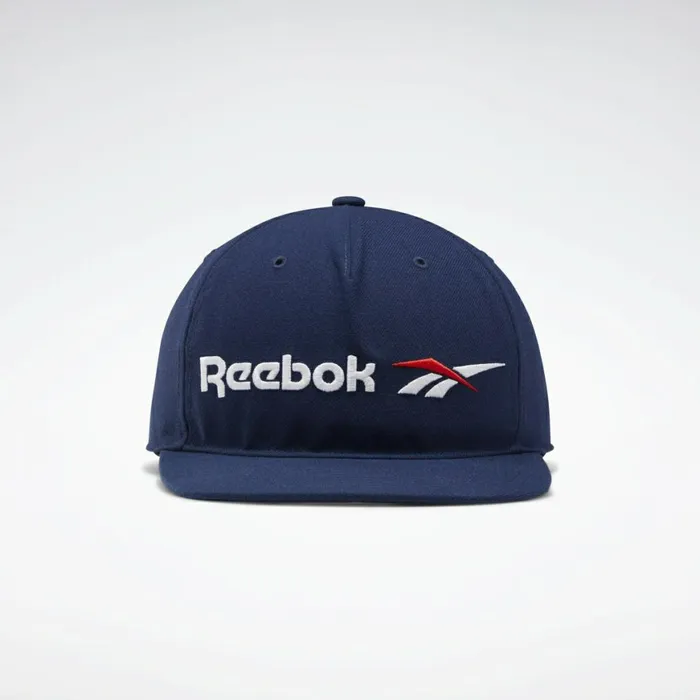 Hats MensWomens Reebok Classics Vector Flat Peak Hat Collegiate Navy