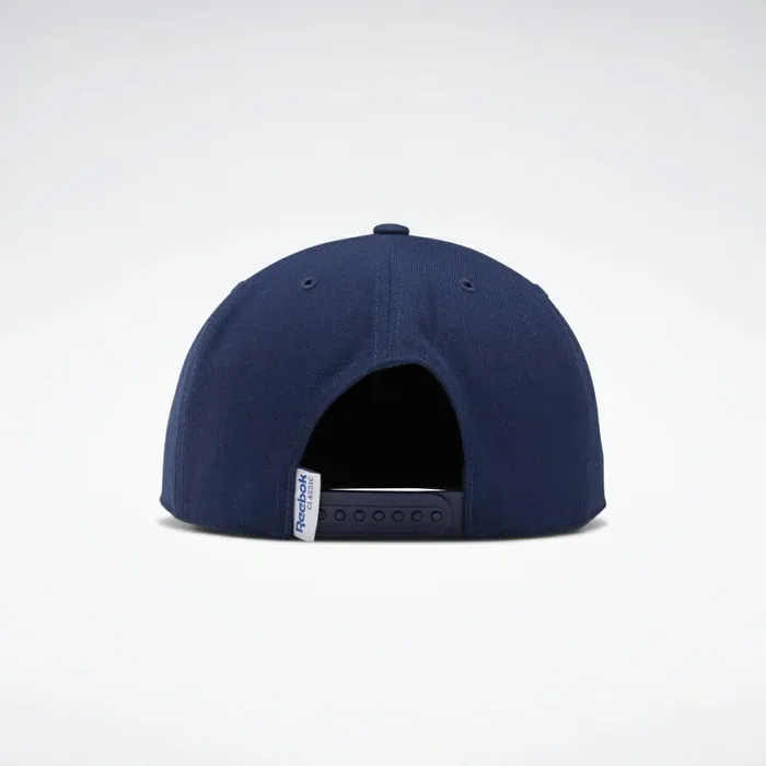 Hats MensWomens Reebok Classics Vector Flat Peak Hat Collegiate Navy