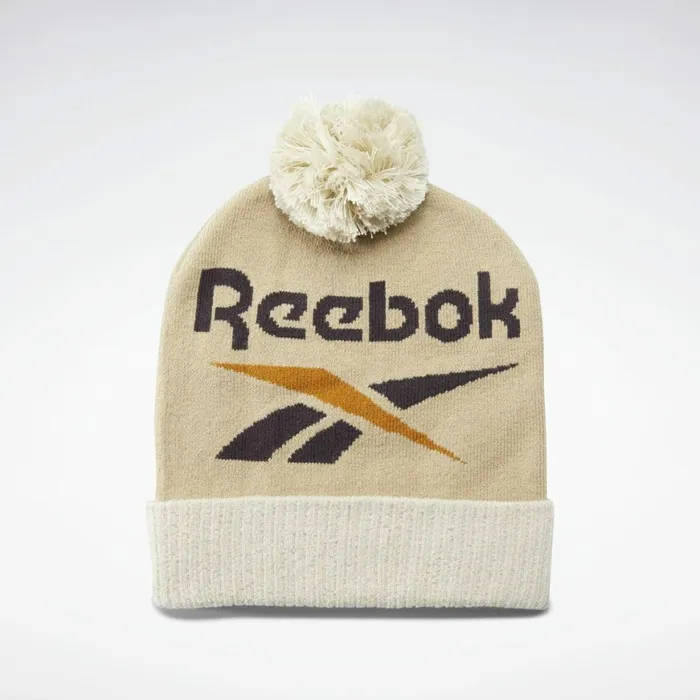 Hats MensWomens Reebok Classics Winter Escape Beanie Utility Beige
