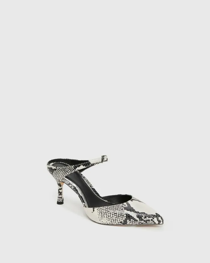 Heels and Wedges Women PAIGE Preston Mule 8211 Natural Multi Snake Leather Heels and Wedges Women PAIGE Preston Mule 8211 Natural Multi Snake Leather