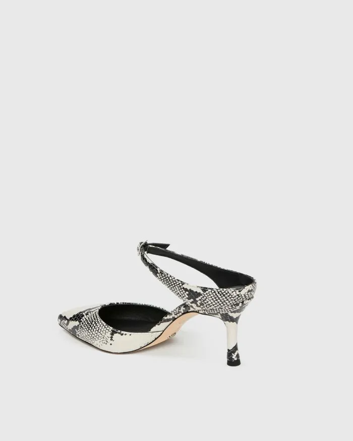 Heels and Wedges Women PAIGE Preston Mule 8211 Natural Multi Snake Leather Heels and Wedges Women PAIGE Preston Mule 8211 Natural Multi Snake Leather