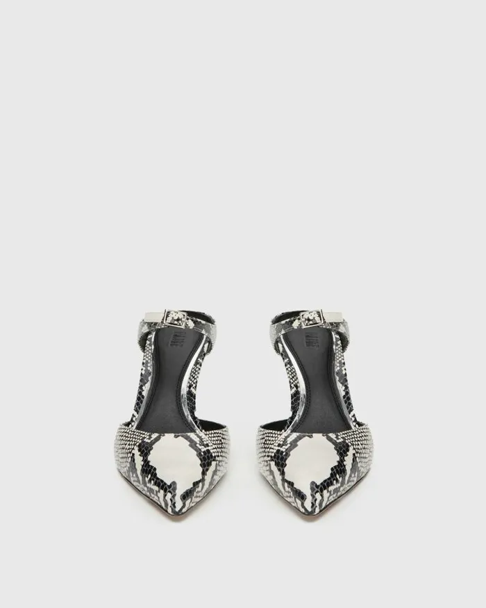 Heels and Wedges Women PAIGE Preston Mule 8211 Natural Multi Snake Leather Heels and Wedges Women PAIGE Preston Mule 8211 Natural Multi Snake Leather