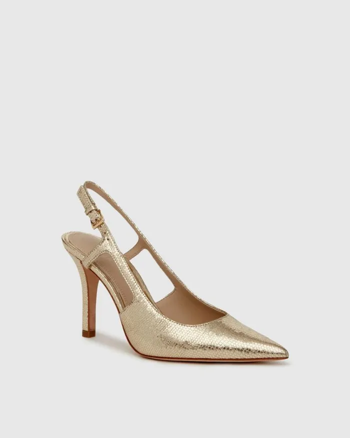 Heels and Wedges Women PAIGE Samara Pump 8211 Light Gold Leather Heels and Wedges Women PAIGE Samara Pump 8211 Light Gold Leather