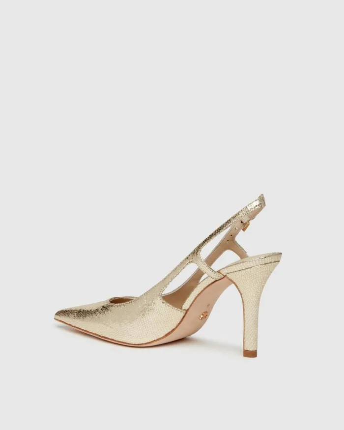 Heels and Wedges Women PAIGE Samara Pump 8211 Light Gold Leather Heels and Wedges Women PAIGE Samara Pump 8211 Light Gold Leather