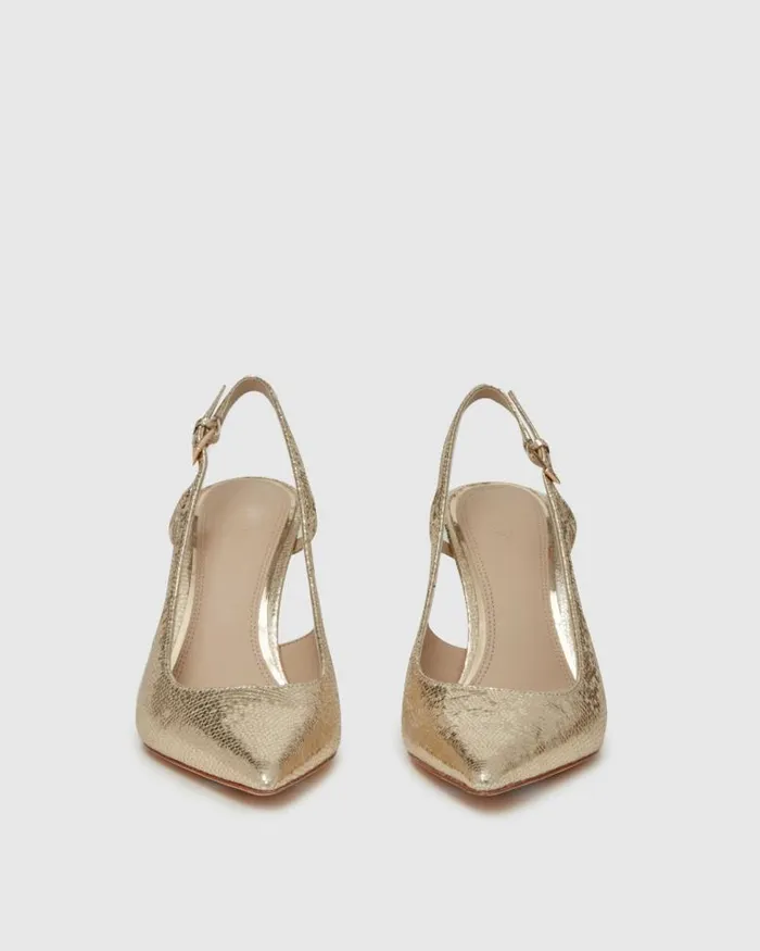 Heels and Wedges Women PAIGE Samara Pump 8211 Light Gold Leather Heels and Wedges Women PAIGE Samara Pump 8211 Light Gold Leather