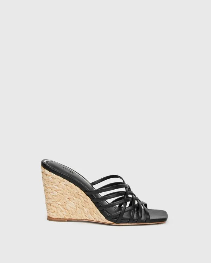 Heels and Wedges Women PAIGE Skyler Wedge 8211 Black Leather