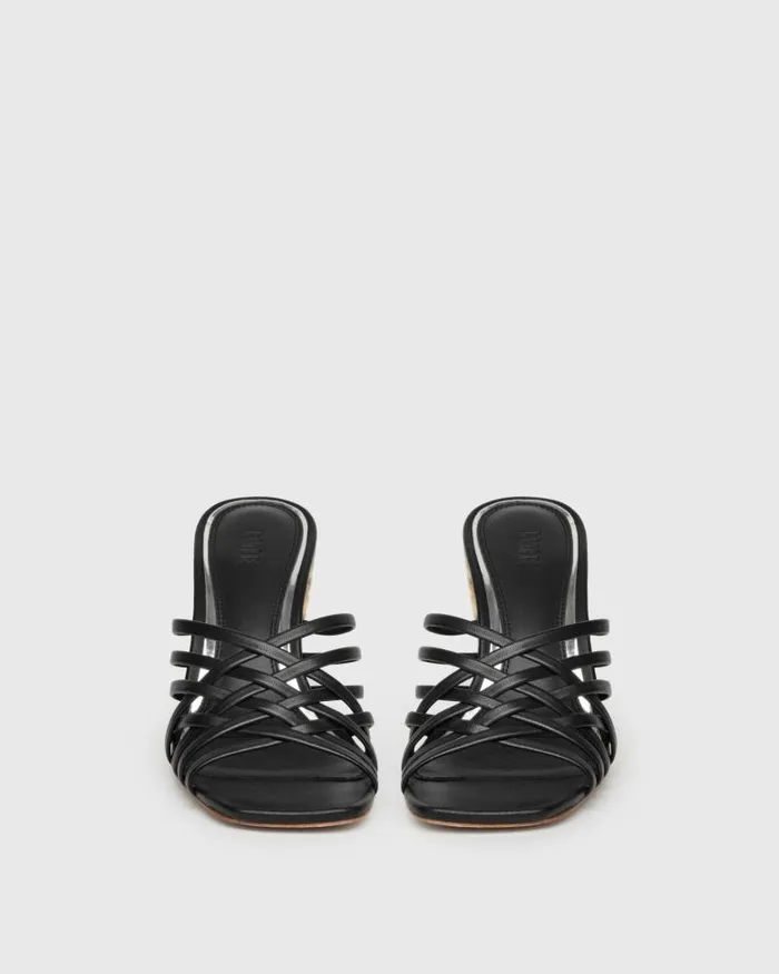 Heels and Wedges Women PAIGE Skyler Wedge 8211 Black Leather Heels and Wedges Women PAIGE Skyler Wedge 8211 Black Leather