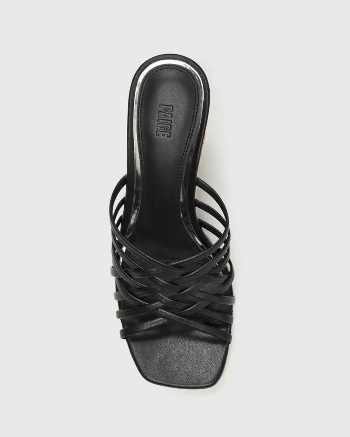 Heels and Wedges Women PAIGE Skyler Wedge 8211 Black Leather Heels and Wedges Women PAIGE Skyler Wedge 8211 Black Leather