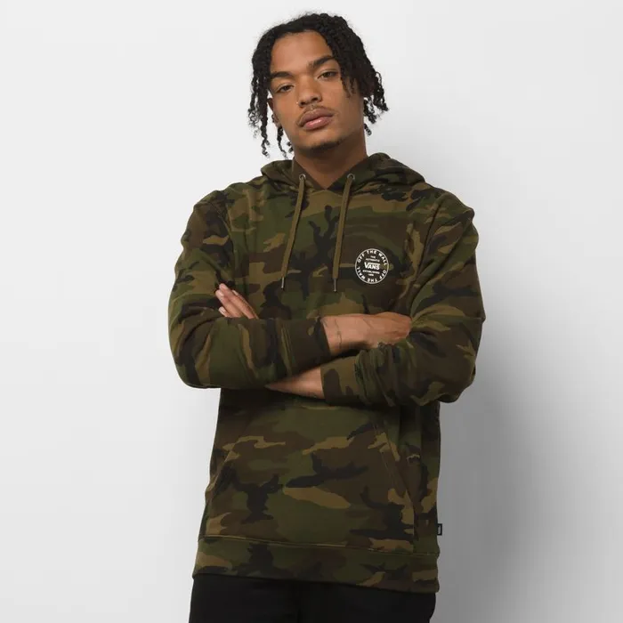 Hoodies and Jackets Men Vans Old Skool Circle Pullover Hoodie Camo
