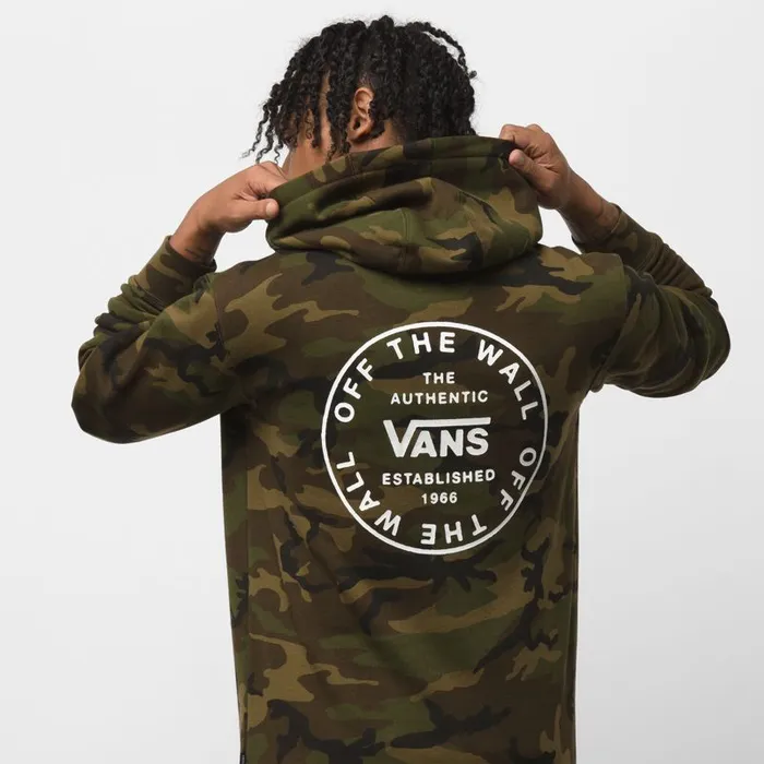 Hoodies and Jackets Men Vans Old Skool Circle Pullover Hoodie Camo