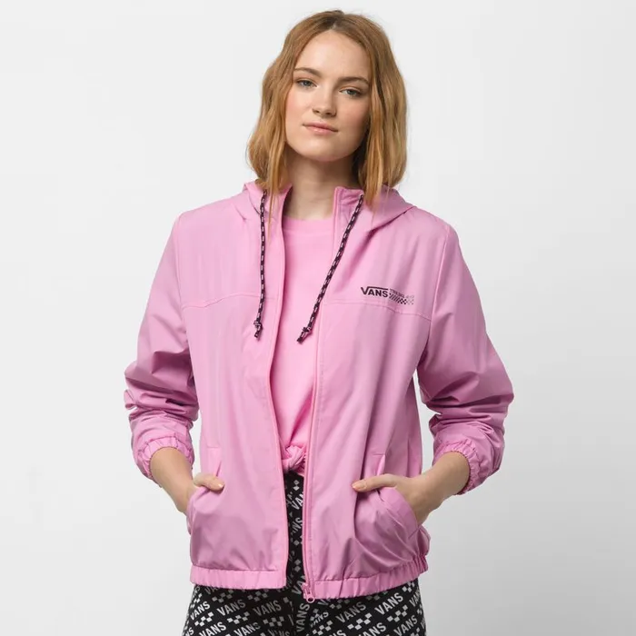 Hoodies and Jackets Women Vans Kastle Turvey Windbreaker Fuchsia Pink