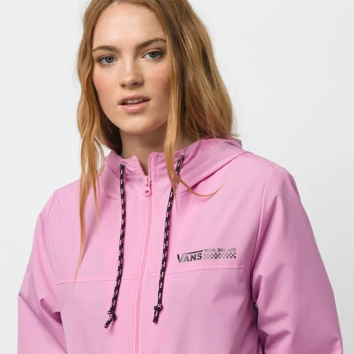 Hoodies and Jackets Women Vans Kastle Turvey Windbreaker Fuchsia Pink