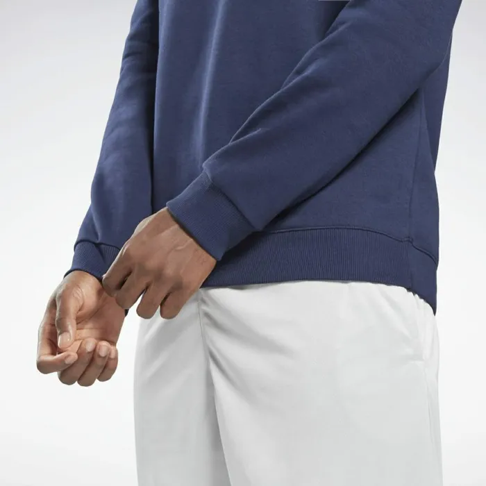 Hoodies and Sweatshirts Mens Reebok Identity Fleece Crew Sweatshirt Vector Navy