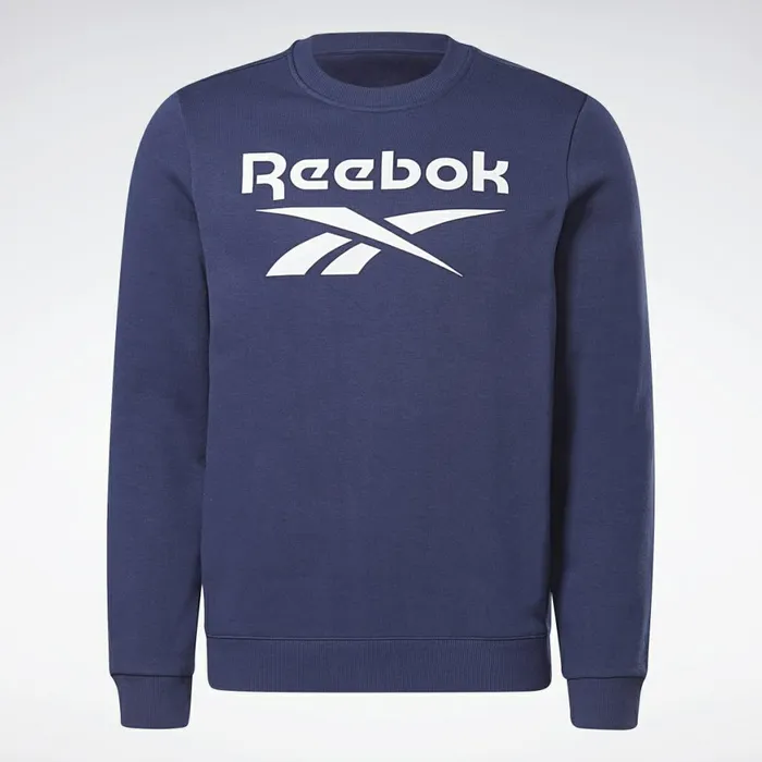 Hoodies and Sweatshirts Mens Reebok Identity Fleece Crew Sweatshirt Vector Navy