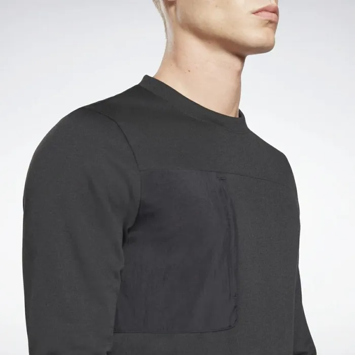 Hoodies and Sweatshirts Mens Reebok MYT Crew Sweatshirt Black