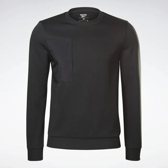 Hoodies and Sweatshirts Mens Reebok MYT Crew Sweatshirt Black