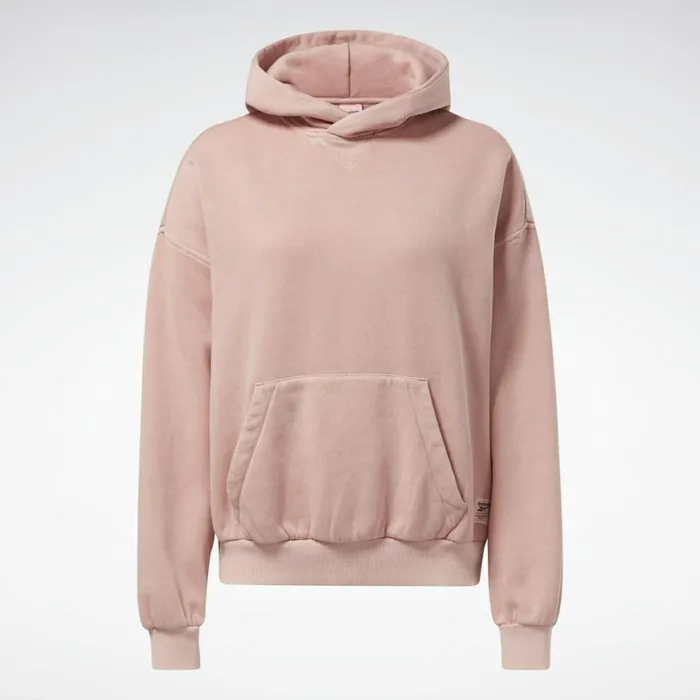 Hoodies and Sweatshirts Womens Reebok Classics Natural Dye Fleece Hoodie Frost Berry
