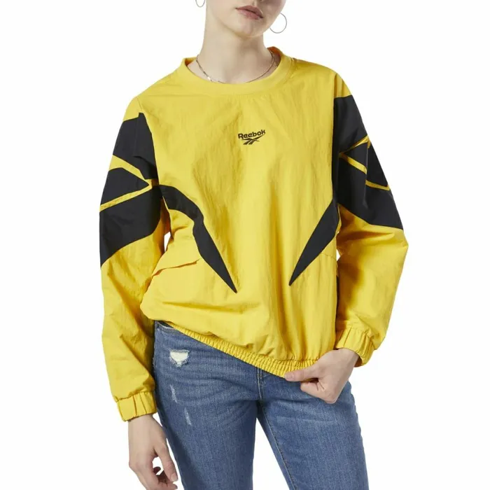 Hoodies and Sweatshirts Womens Reebok Classics Vector Crew Sweatshirt Toxic Yellow Hoodies and Sweatshirts Womens Reebok Classics Vector Crew Sweatshirt Toxic Yellow
