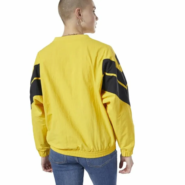 Hoodies and Sweatshirts Womens Reebok Classics Vector Crew Sweatshirt Toxic Yellow