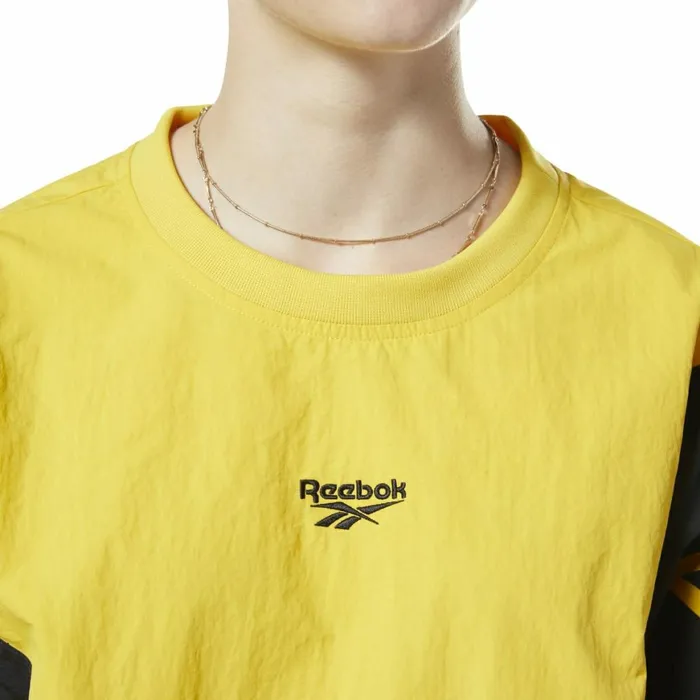 Hoodies and Sweatshirts Womens Reebok Classics Vector Crew Sweatshirt Toxic Yellow