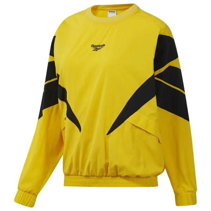 Hoodies and Sweatshirts Womens Reebok Classics Vector Crew Sweatshirt Toxic Yellow