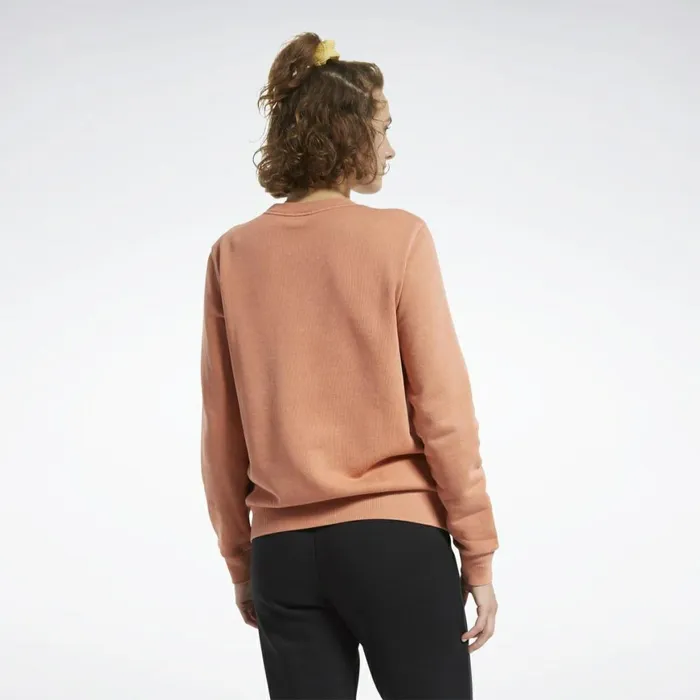 Hoodies and Sweatshirts Womens Reebok Classics Washed Crew Sweatshirt Rustic Clay