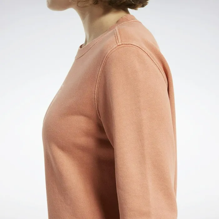 Hoodies and Sweatshirts Womens Reebok Classics Washed Crew Sweatshirt Rustic Clay